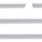Melannco Floating Wall Mount Molding Ledge Shelves, Set of 4, White