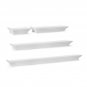 Melannco Floating Wall Mount Molding Ledge Shelves, Set of 4, White