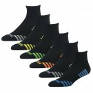 BERING Men's Quarter Athletic Compression Socks (6 Pack) Black
