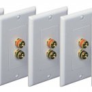 iMBAPrice (5 Pack) Premium 2 Connector Banana Wall Plate - Banana Plug Bindin...