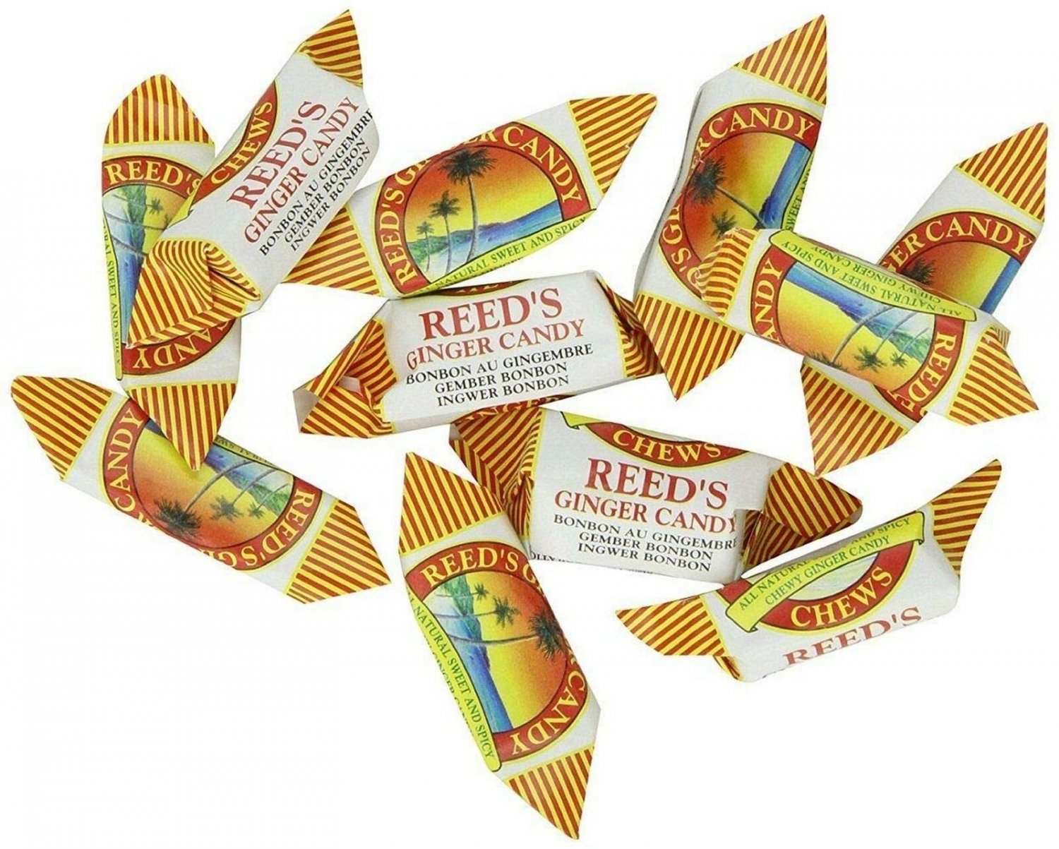 Reed Ginger Candy Chews 16 Ounce Original Standard Packaging
