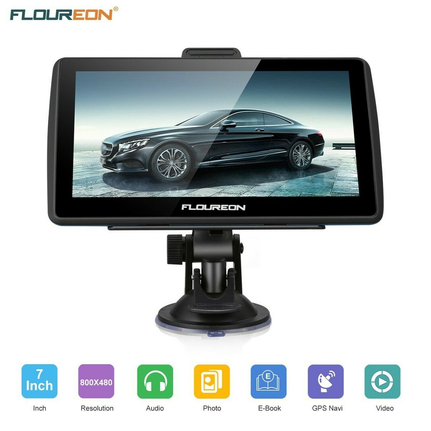 FLOUREON GPS Navigator 7.0 inch GPS Navigation System with Lifetime US/Canada...
