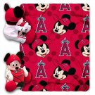 Officially Licensed MLB & Mickey Cobranded Hugger and Fleece Throw Blanket, S...