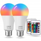 LOHAS Dimmable Color Changing LED Light E26 Base 10W, 60W Equivalent A19 LED ...
