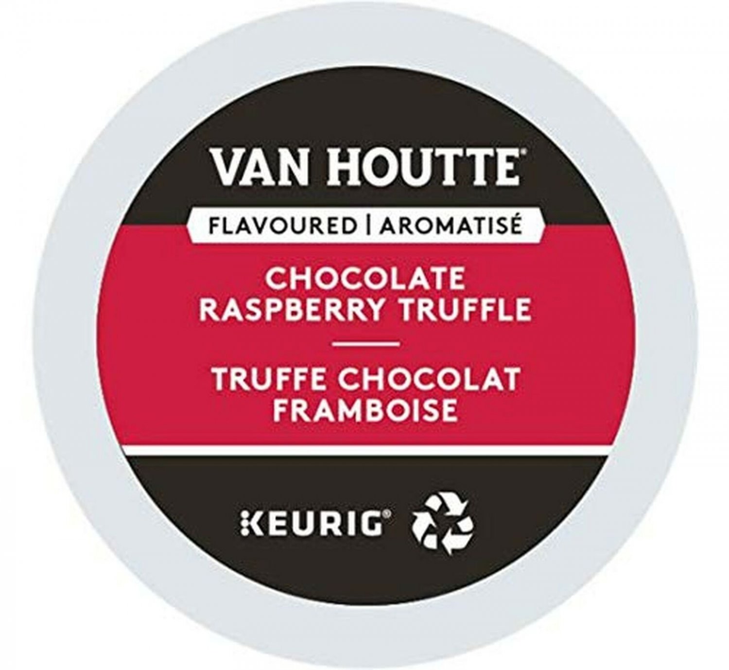 Van Houtte, Raspberry Chocolate Truffle, Single-Serve Keurig K-Cup Pods, Ligh...