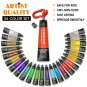 Complete Acrylic Paint Set – 24х Rich Pigment Colors – 12x Art Brushes with B...