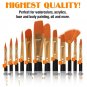 Complete Acrylic Paint Set – 24х Rich Pigment Colors – 12x Art Brushes with B...