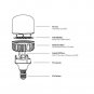 (2 Pack) 40W LED Standard E26 Base Commercial Grade Retrofit Light Bulb, 4500...