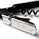 Pulltap's Double-Hinged Waiters Corkscrew, Black and Stainless Steel Set of 1