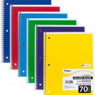 Mead 05512 Spiral Notebook, College Ruled 7.5" x 10.5" 70 Sheets, 1 Subject, ...