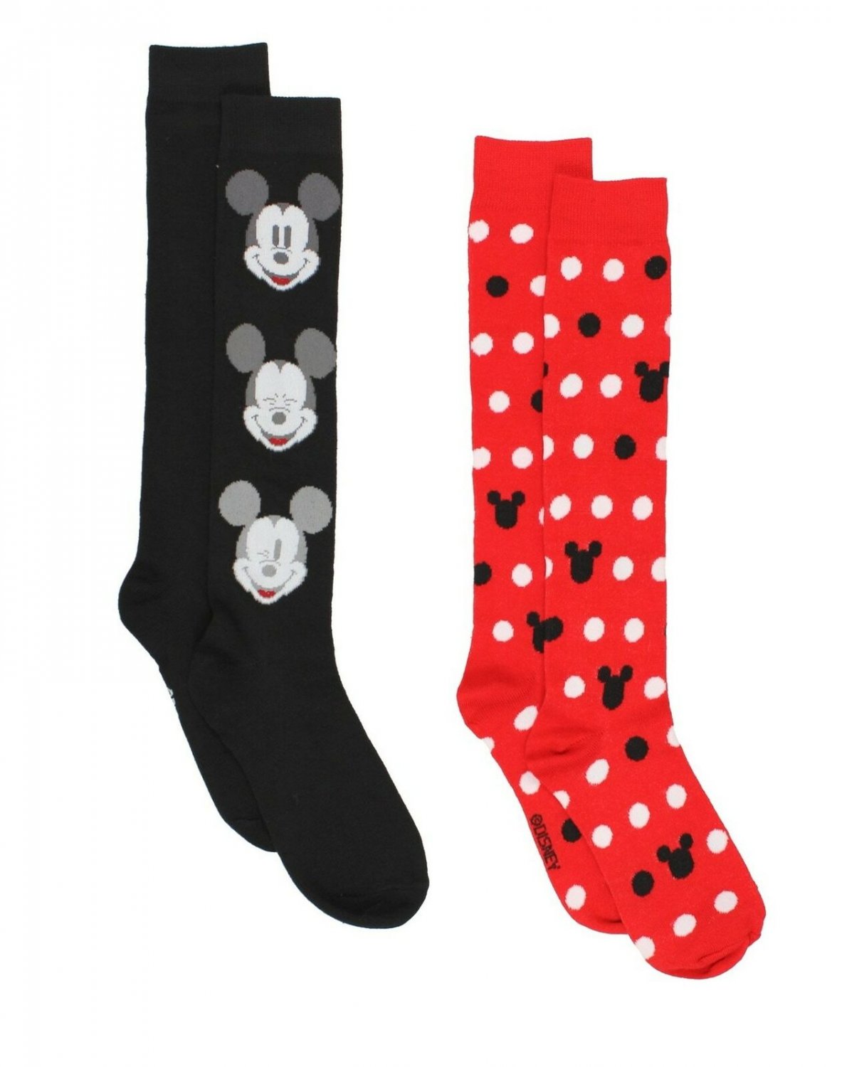 Mickey Mouse Womens 2 pack Socks (Big Kid/Teen/Adult) 9-11 Womens (Shoe: 4-10)