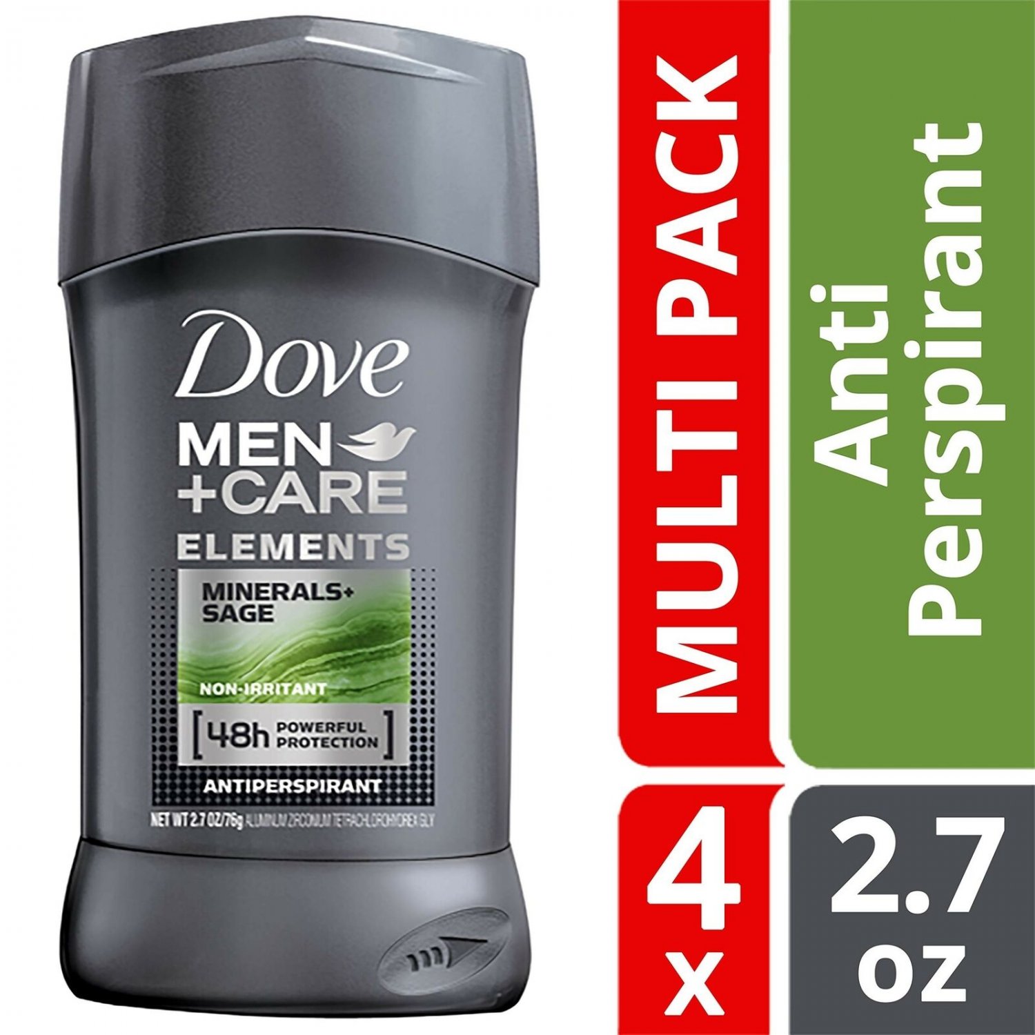 Dove Men+Care Elements Antiperspirant Deodorant Stick, Minerals + Sage 2.7 oz...