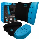 Memory Foam Seat Cushion/Back Cushion Combo, Gel Infused & Ventilated, Orthop...