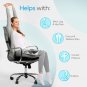 Memory Foam Seat Cushion/Back Cushion Combo, Gel Infused & Ventilated, Orthop...
