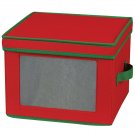 Household Essentials 536RED Holiday China Storage Chest with Lid and Handles ...