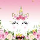 SJOLOON 7x5ft Photography Backdrop Unicorn Birthday Party Photo Background Fl...