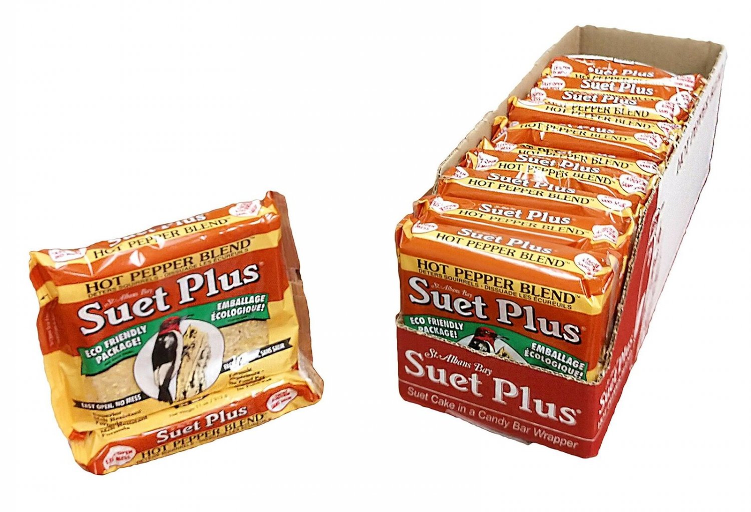 Suet Cake 12 Pack | 11 oz Suet Plus Suet Cakes for Wild Birds and Woodpeckers