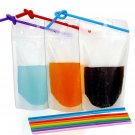 TOMNK 100pcs Clear Drink Pouches Bags Smoothie Bags Reclosable Zipper Heavy D...