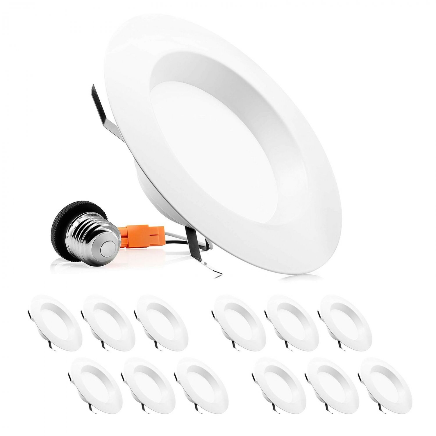Parmida (12 Pack) 5/6 inch Dimmable LED Recessed Retrofit Downlight, 15W (120...