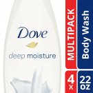Dove  Deep Moisture Body Wash, 22 Fl Oz, Pack of 4 22 Fl. Oz (4 Count)