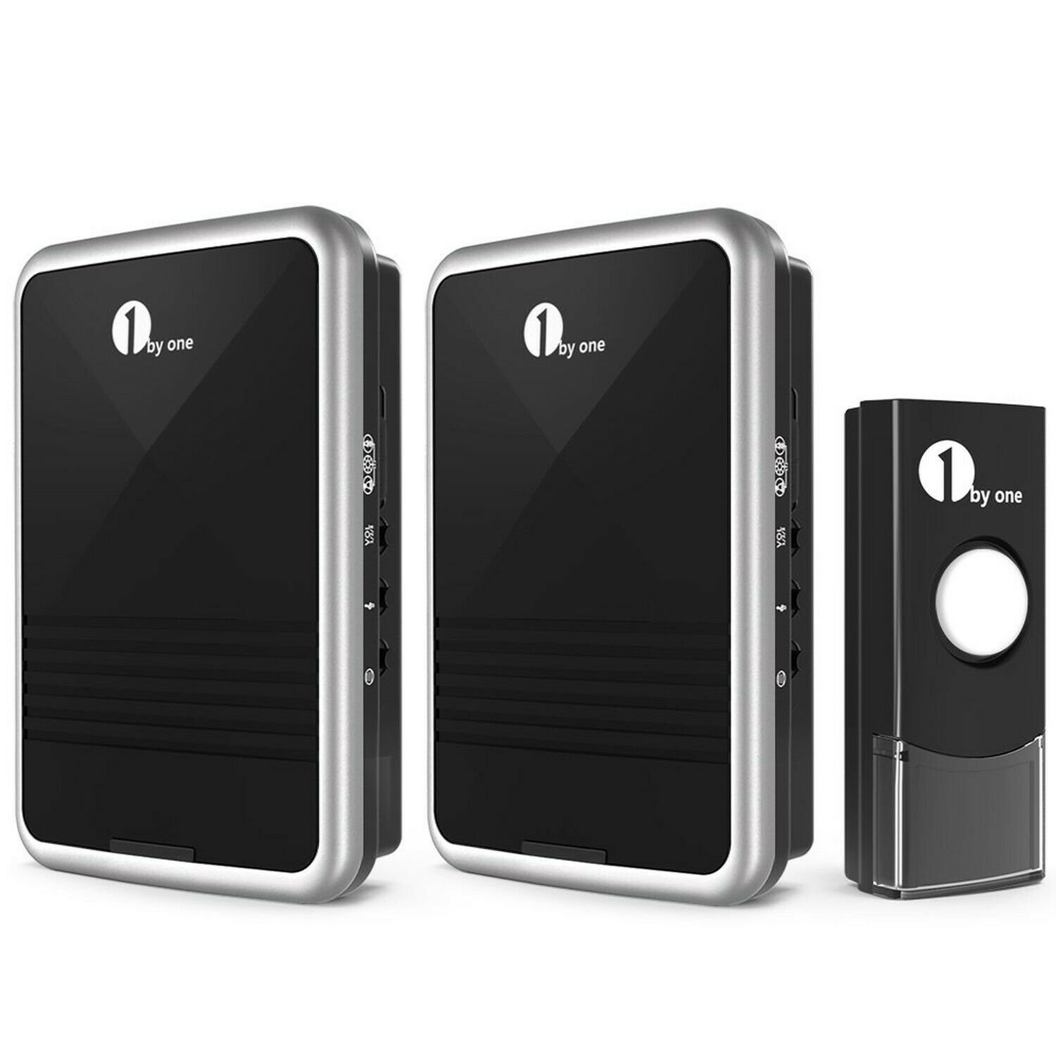 1byone Easy Chime Wireless Doorbell Kit, 2 Plug-in Receivers & 1 Push Button ...