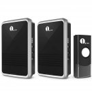 1byone Easy Chime Wireless Doorbell Kit, 2 Plug-in Receivers & 1 Push Button ...