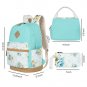 BLUBOON Canvas School Backpack Set 3 Pieces Lightweight Teen Girls Bookbags I...