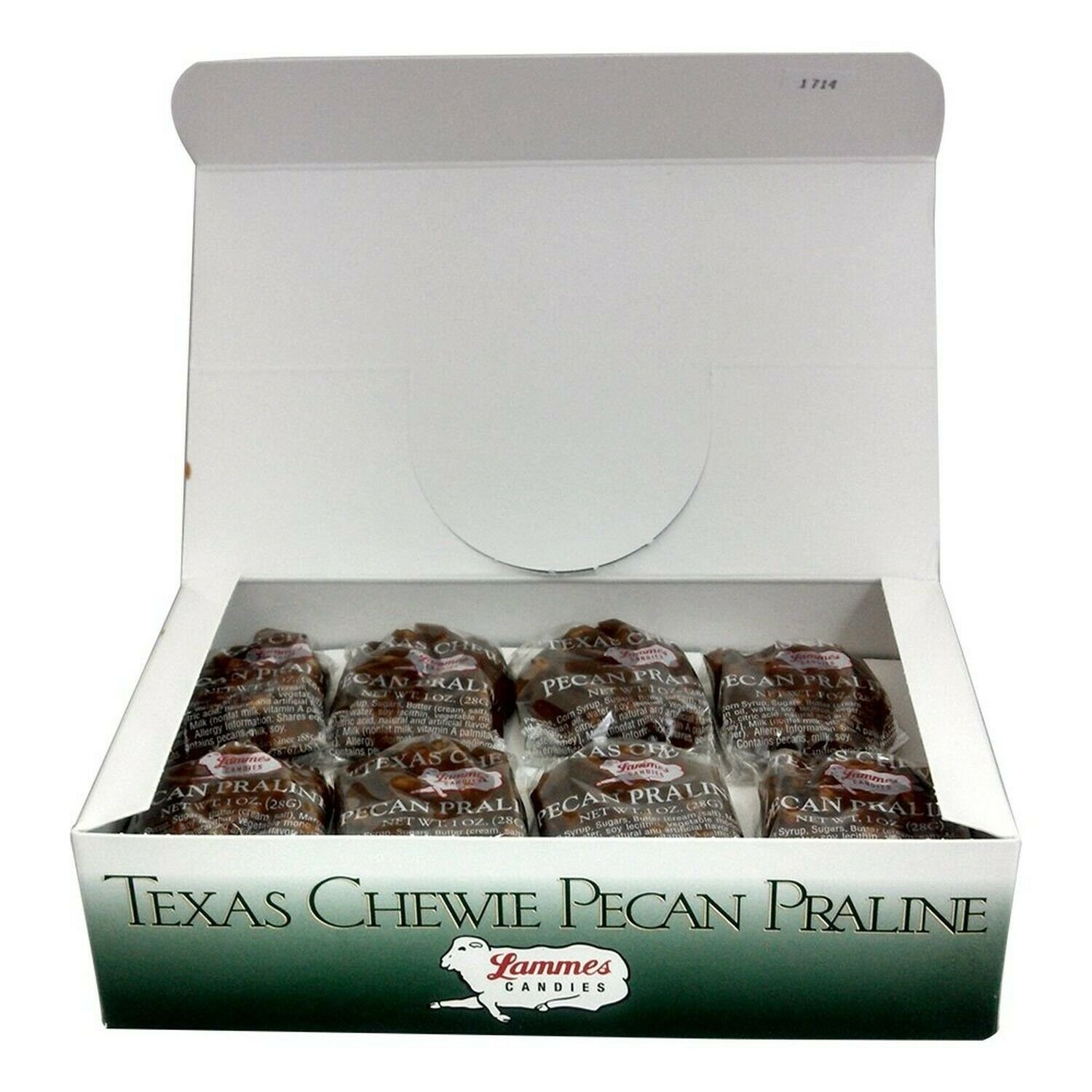 Lammes Texas Chewie Pecan Praline Candy 24 Piece Box - Enjoy Texas Pecans Com...