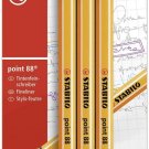 STABILO B-14828-10 "Point 88" Fineliner - Black (Blister of 3)