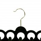 Home Basics Velvet Scarf Hanger with Hooks, Black, 3-Pack [Misc.]