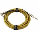 GLS Audio 15 Foot Guitar Instrument Cable - Right Angle 1/4-Inch TS to Straig...