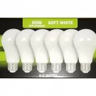 Feit Electric 6 Pack of LED Dimmable 60 Watt/9.5 Watt Replacement Soft White ...