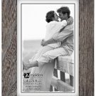 Malden International Designs Linear Rustic Wood Picture Frame, 4x6, Rough Gray