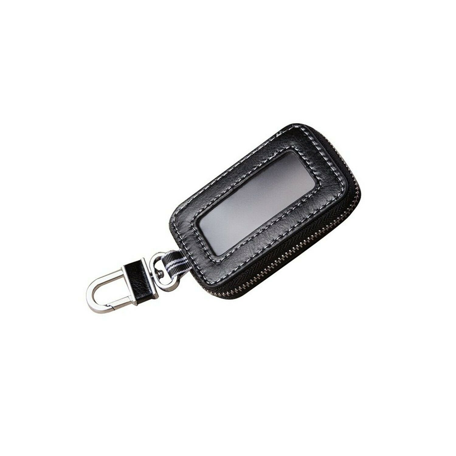Black Universal Vehicle Car Smart Key Case Remote Fob Case Holder Keychain Ri...