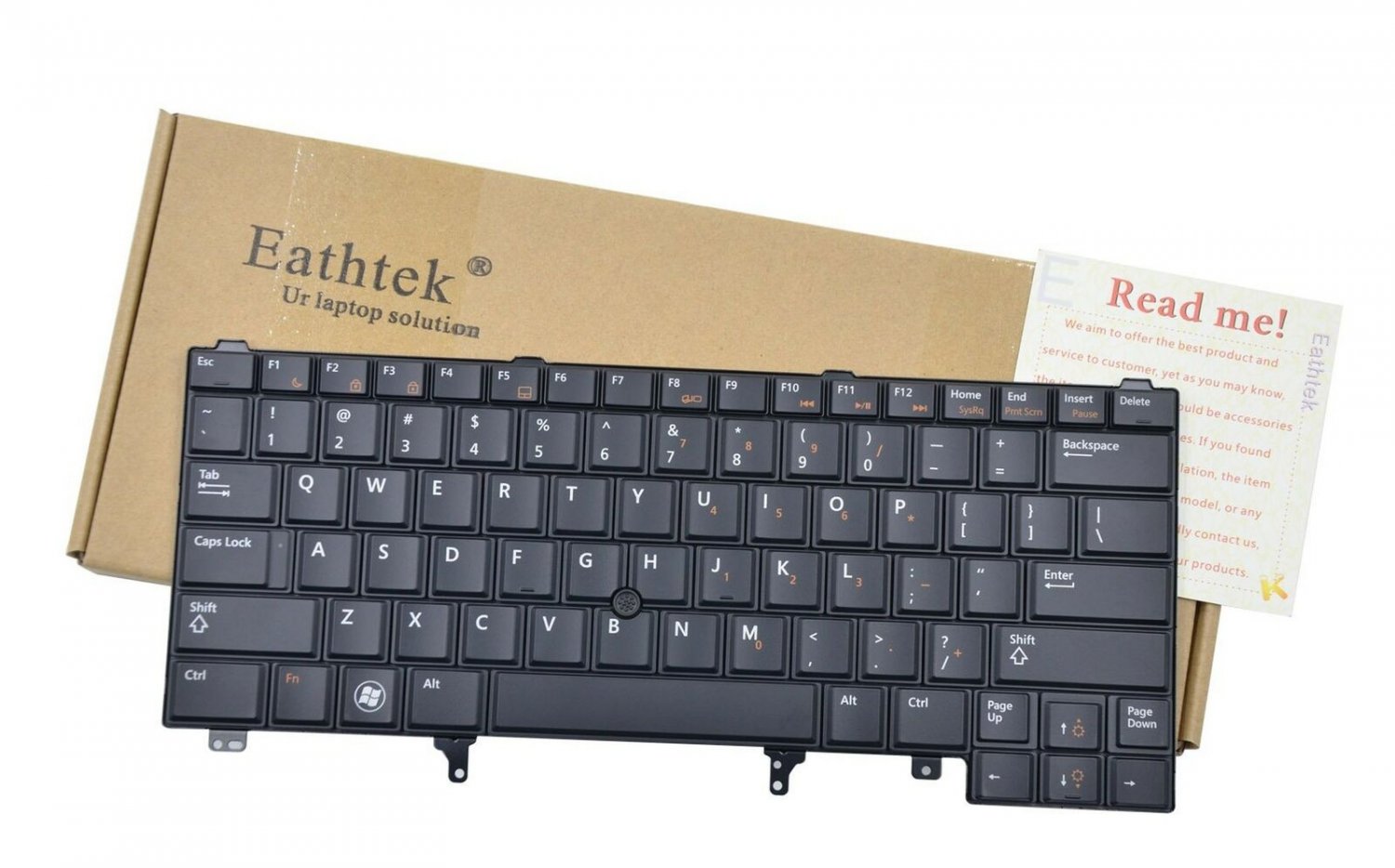 Eathtek Replacement Keyboard with Pointer Non-Backlit for Dell Latitude E6320...