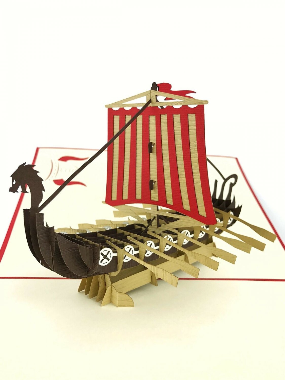 PopLife Warrior Viking Ship 3D Pop Up Card for All Occasions - Happy Annivers...