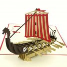 PopLife Warrior Viking Ship 3D Pop Up Card for All Occasions - Happy Annivers...
