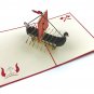 PopLife Warrior Viking Ship 3D Pop Up Card for All Occasions - Happy Annivers...