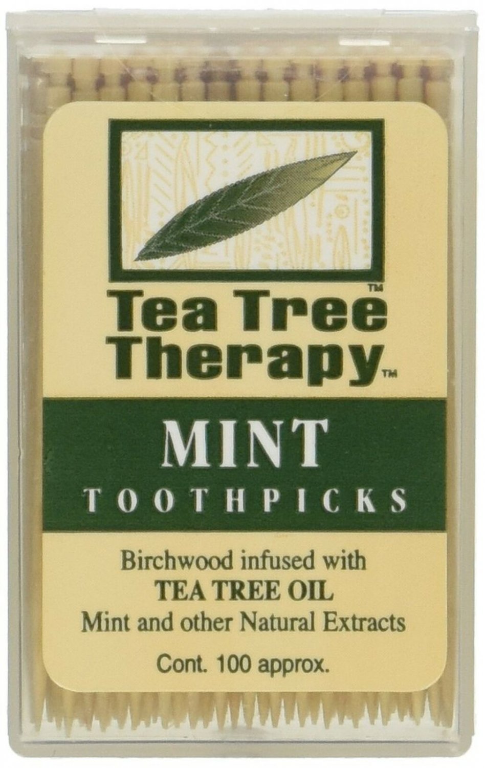 Tea Tree Therapy Tea Tree Toothpicks 100 Picks (Pack of 12) 12 pack