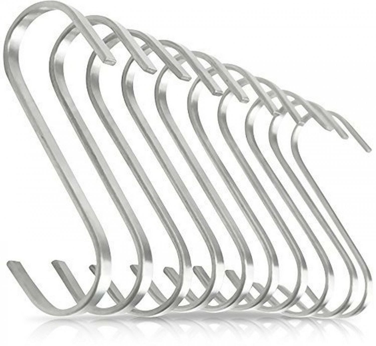 Pro Chef Kitchen Tools Flat Hanging Hooks - Pot Racks S Hook 10 Pack Set - Ha...