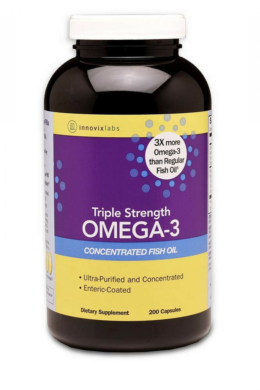 InnovixLabs Triple Strength Omega-3. Concentrated Fish Oil, 900 mg ...