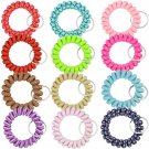 QY 12PCS New Version Bright Colorful Cloth Plastic Spiral Coil Wrist Band Key...