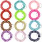 QY 12PCS New Version Bright Colorful Cloth Plastic Spiral Coil Wrist Band Key...