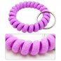QY 12PCS New Version Bright Colorful Cloth Plastic Spiral Coil Wrist Band Key...
