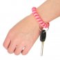 QY 12PCS New Version Bright Colorful Cloth Plastic Spiral Coil Wrist Band Key...