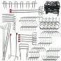 Pegboard Hook Assortment 51-Piece by Calax,Bonus 23 Piece Black Peg Locks