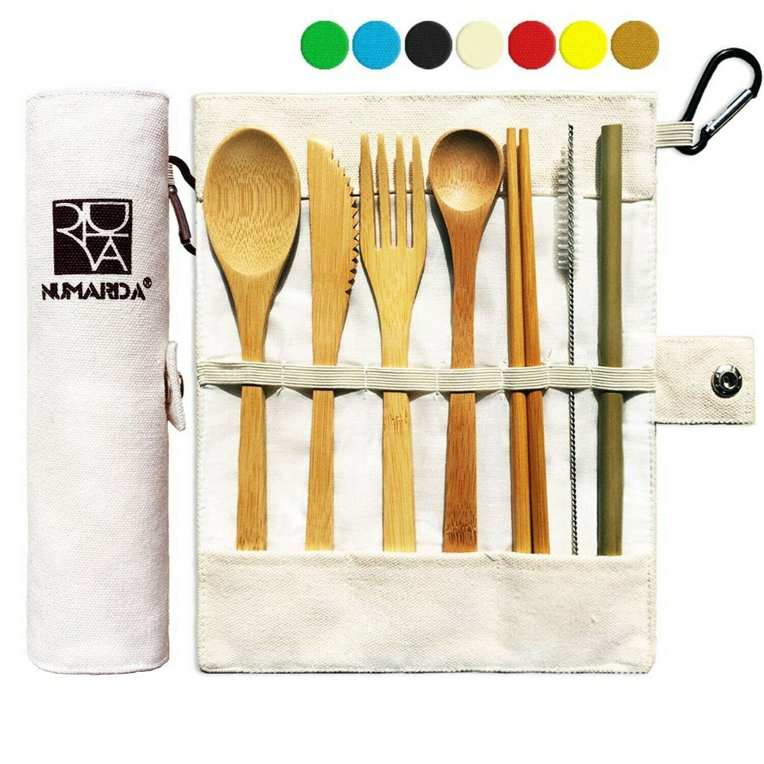 Bamboo Utensils | Eco Friendly Flatware Set | Bamboo Cutlery Set | Bamboo Tra...