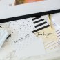 54 Pack Thank You Flat Note Cards - Polka Dot and Striped Assorted Blank Back...