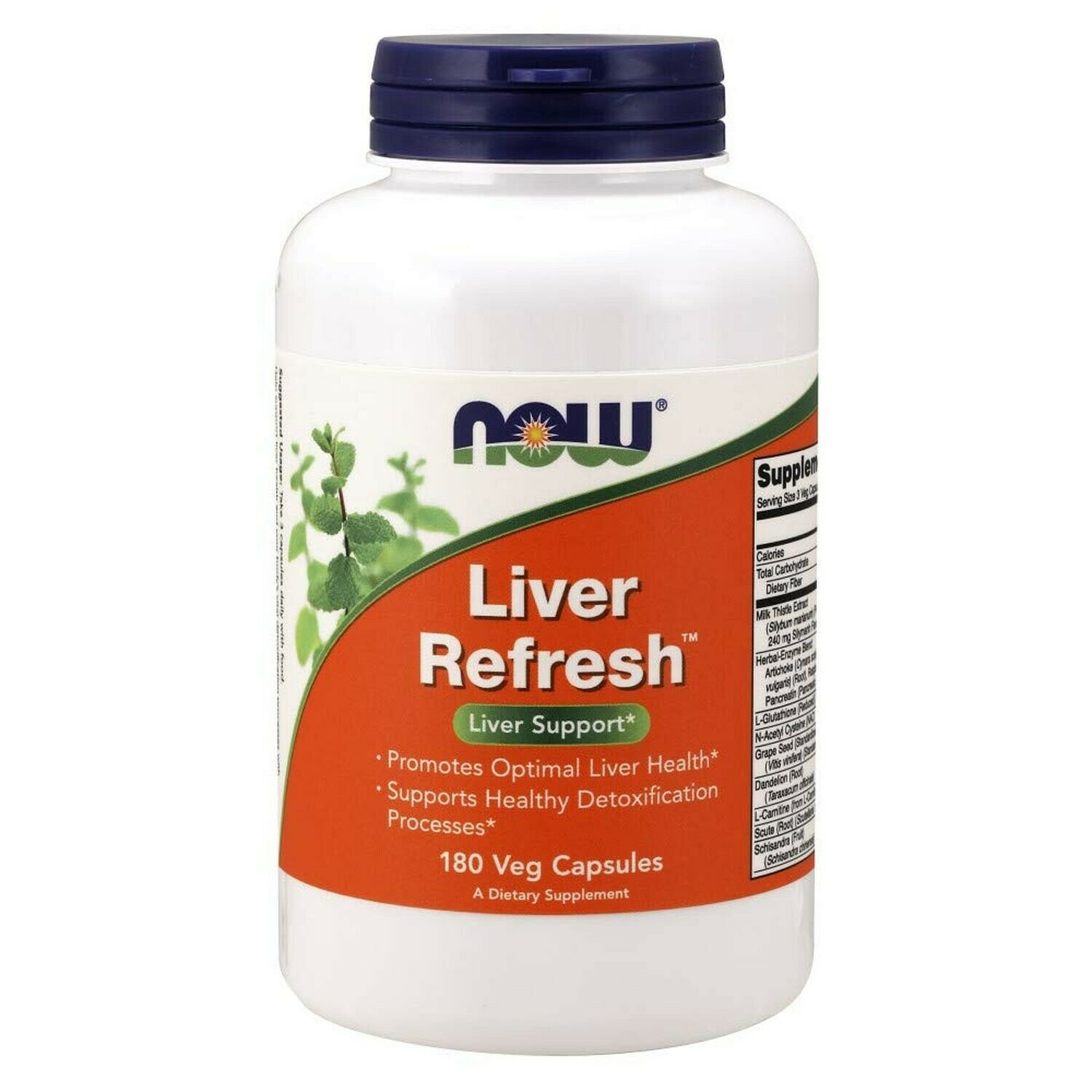 Now Supplements, Liver Refresh&acirc;�&cent; with Milk Thistle Extract and Unique Herb-Enz...