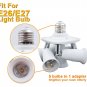 DiCUNO 5 in 1 E26/E27 Splitter Socket Adapter, E26/E27 Standard LED Bulbs Hol...